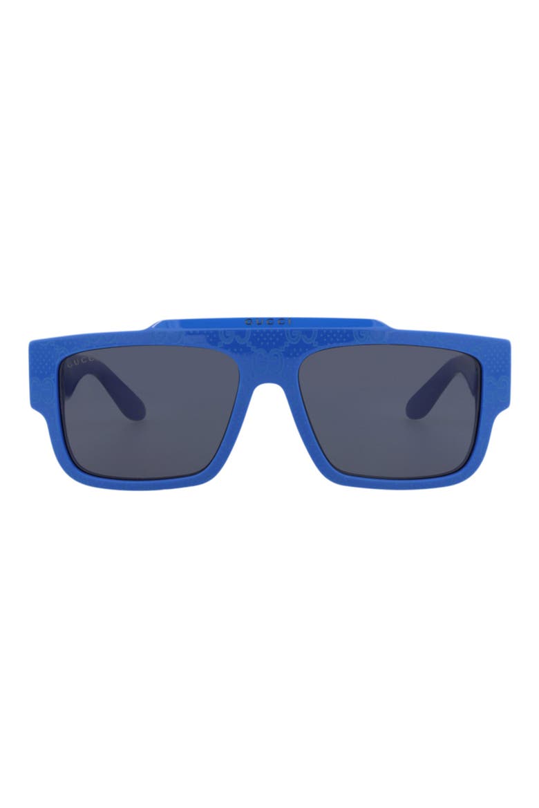 Novelty 56mm Square Sunglasses, Main, color, BLUE