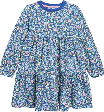 Kids' Pointelle Puff Sleeve Stretch Cotton Dress