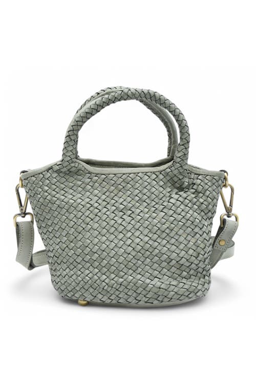 Bolsa Nova Lisa Woven Mini Tote In Pistachio