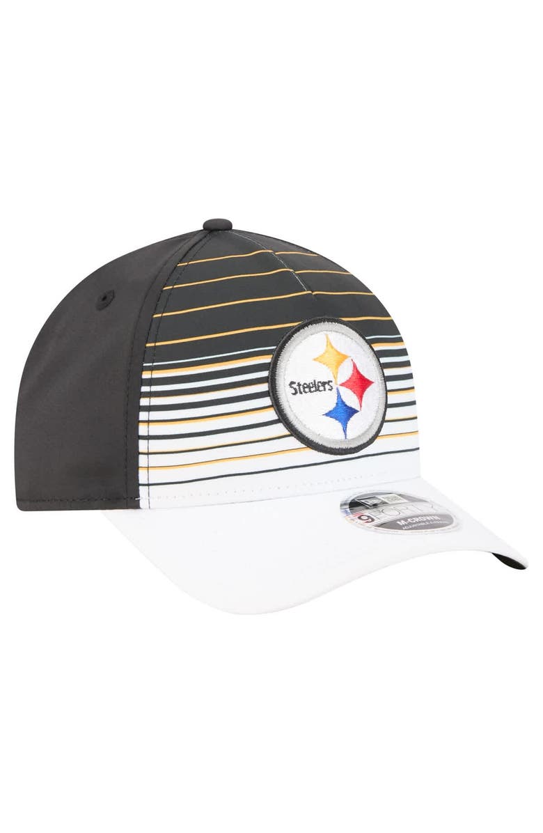 New Era Men's New Era  White/Black Pittsburgh Steelers Adventure Gradient 9FORTY M-Crown A-Frame Adjustable Hat, Alternate, color, White