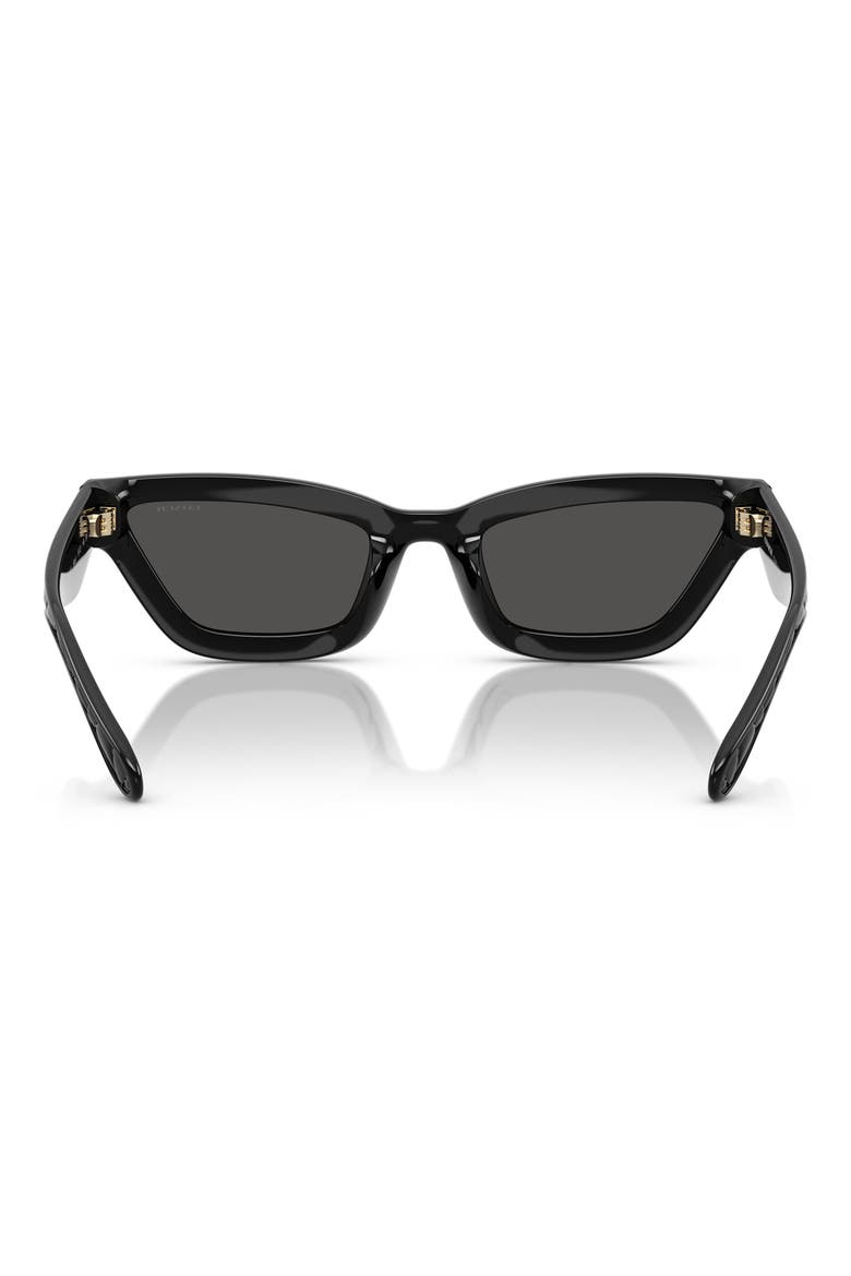 55mm Rectangular Sunglasses, Alternate, color, BLACK / GREY SOLID
