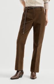 Brunello Cucinelli Stretch cotton moleskin cigarette trousers