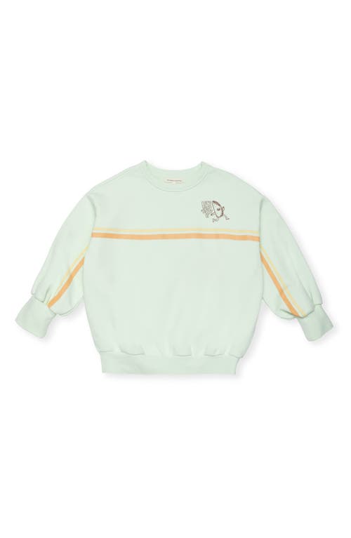 The Sunday Collective Kids' Let Taco 'bout It Weekend Organic Cotton Sweatshirt In Light/pastel Blue