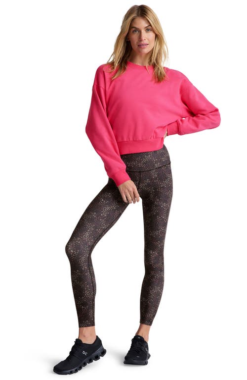 Beyond Yoga On The Go Crewneck Sweatshirt In Vivid Pink