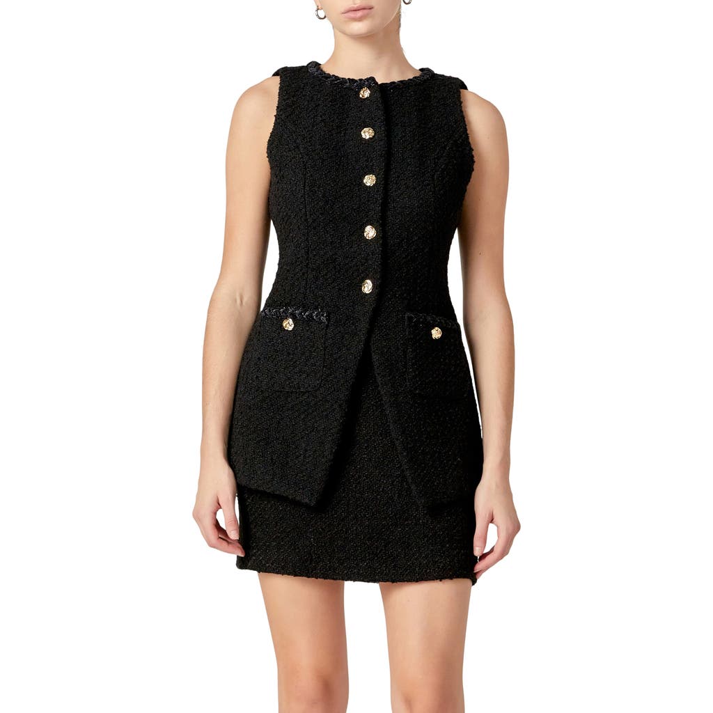 ENGLISH FACTORY ENGLISH FACTORY LONG TWEED VEST