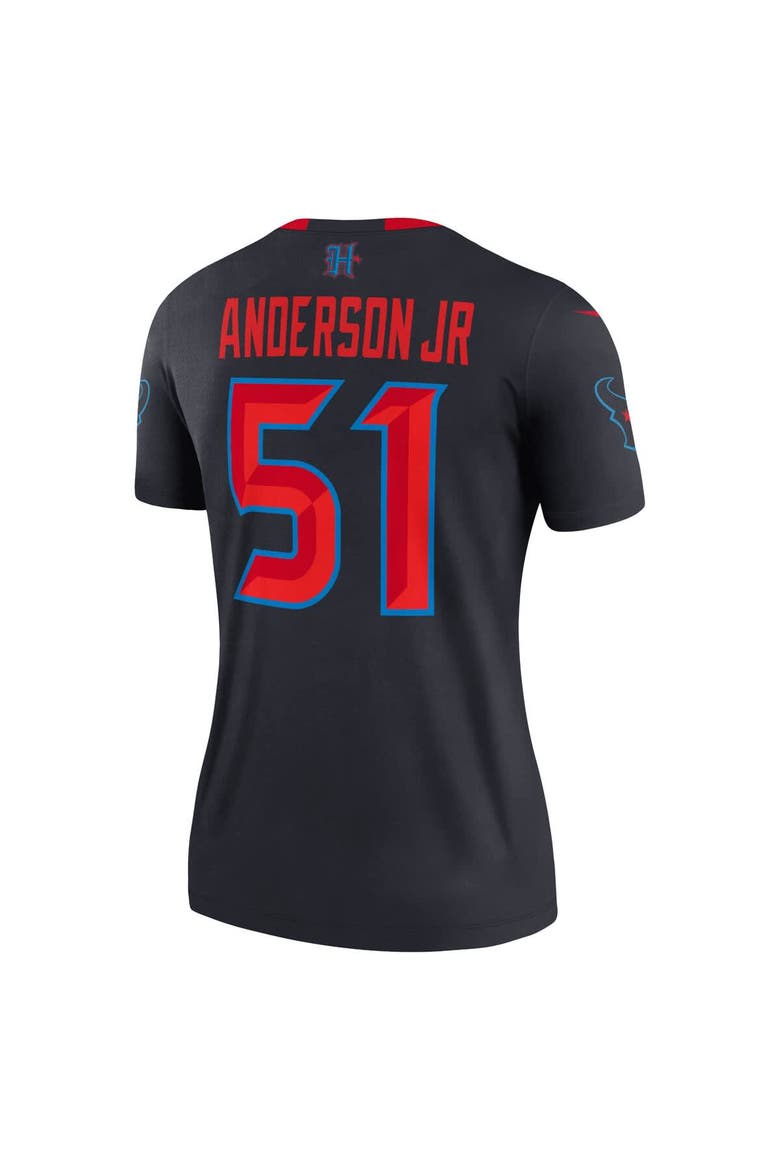 Women's Nike Will Anderson Jr.  Navy Houston Texans Alternate Legend Player Performance Top, Alternate, color, Navy