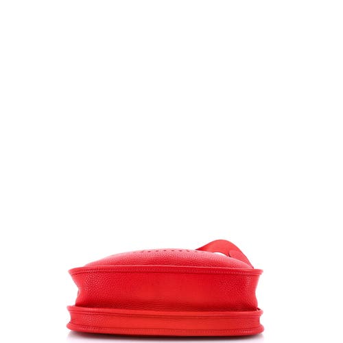 Pre-owned Hermes Hermes Evelyne Bag Gen Iii Clemence Pm In Red