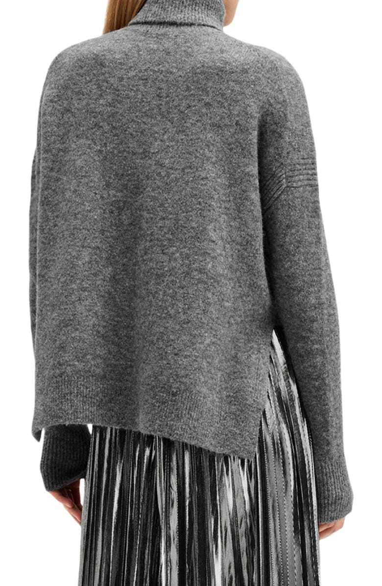 AllSaints Spark Pleated Maxi Dress & Sweater Set, Alternate, color, Grey Marl/ Silver