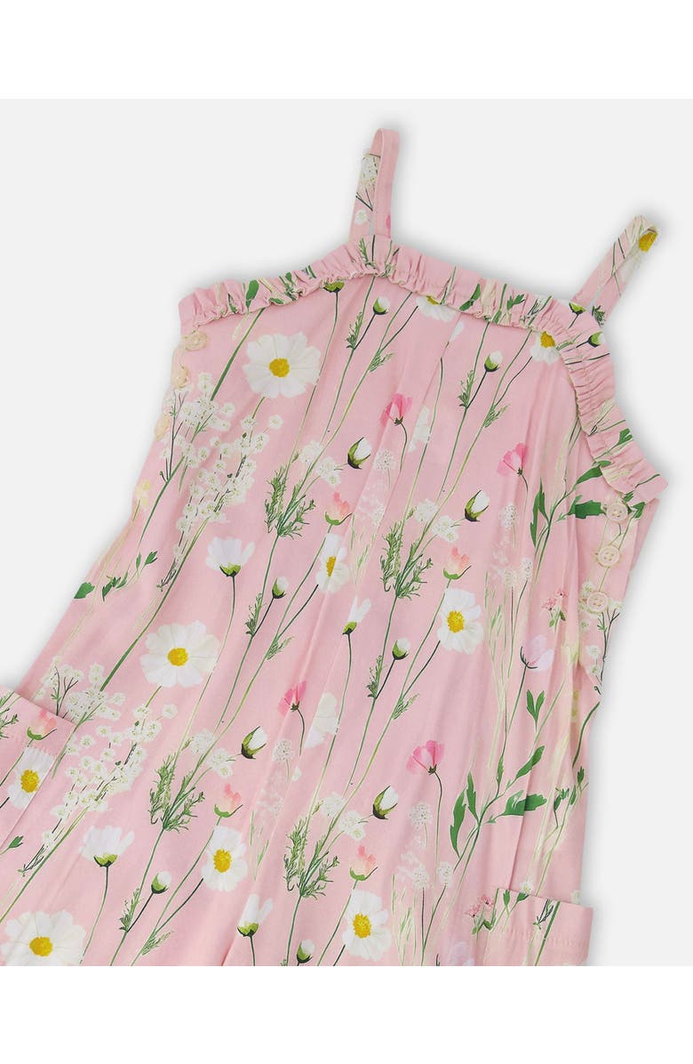 Deux par Deux Viscose Flowers Sleeveless Jumpsuit, Alternate, color, Pink Printed Flowers