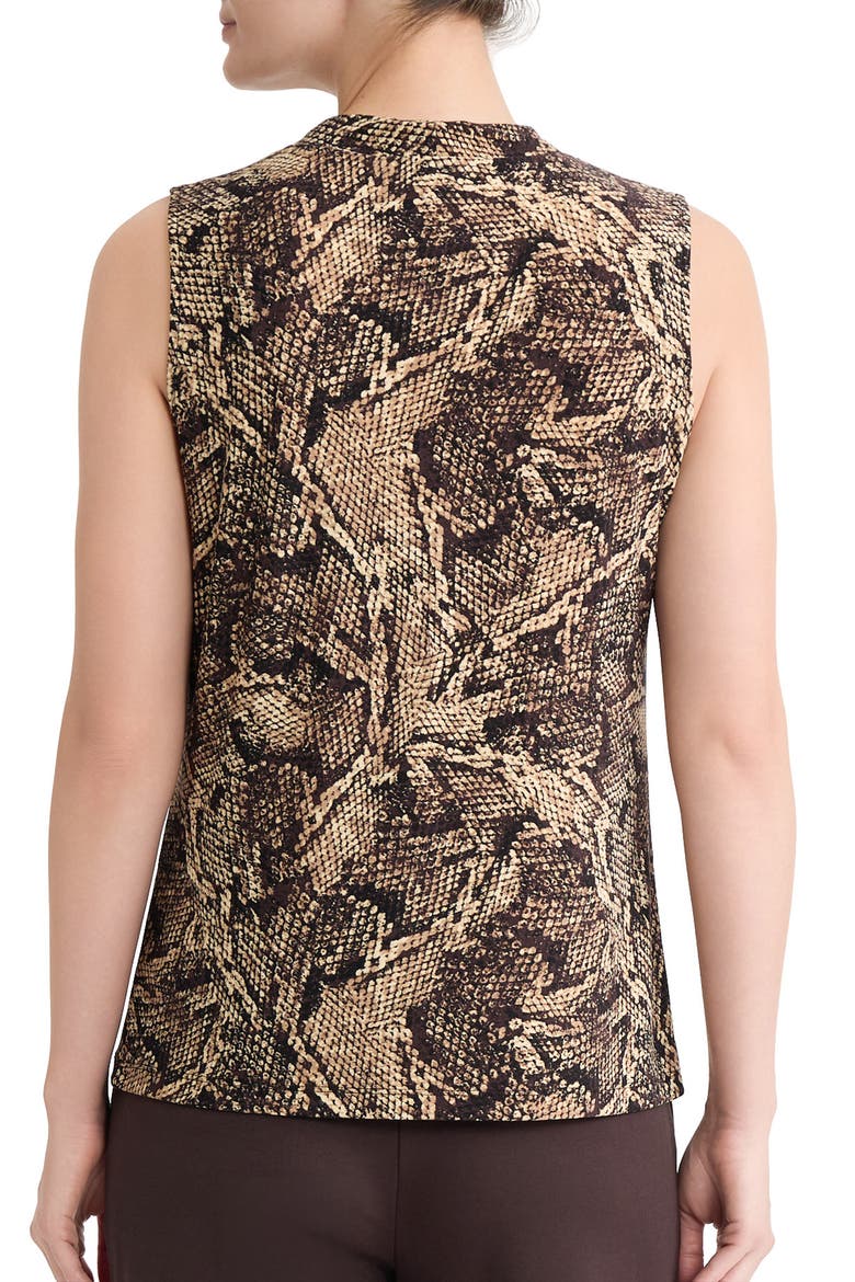 Knot Front Sleeveless Top, Alternate, color, BLACK MULTI