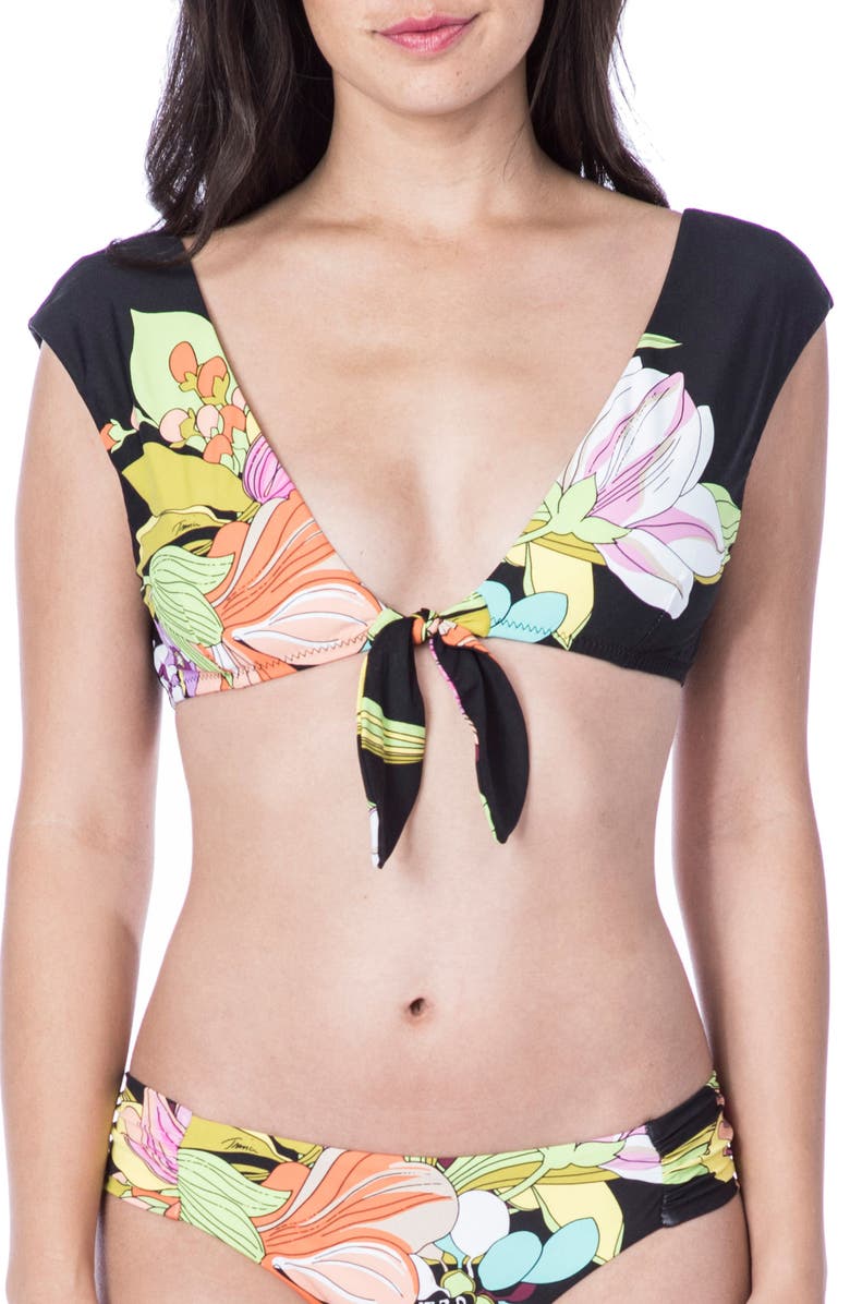 Trina Turk Bouquet Floral Bikini Top, Main, color, 