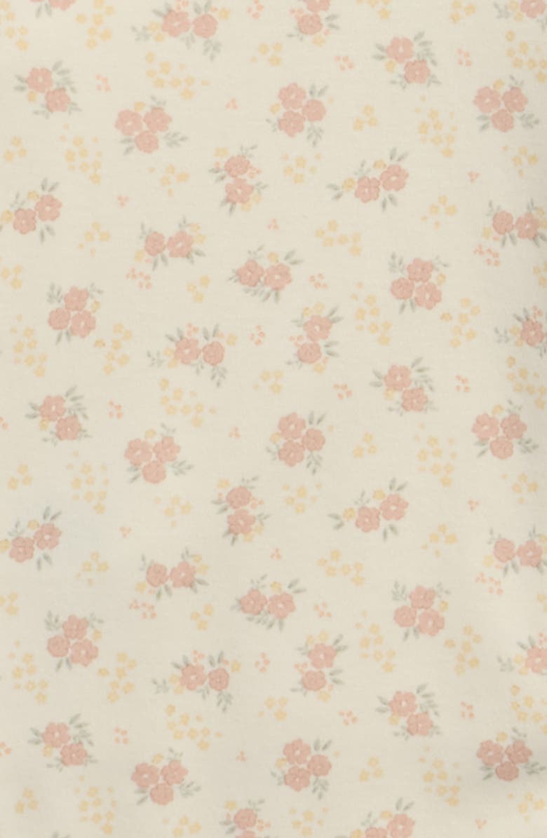 QUINCY MAE Flower Field Long Sleeve Cotton Bodysuit, Alternate, color, Ivory