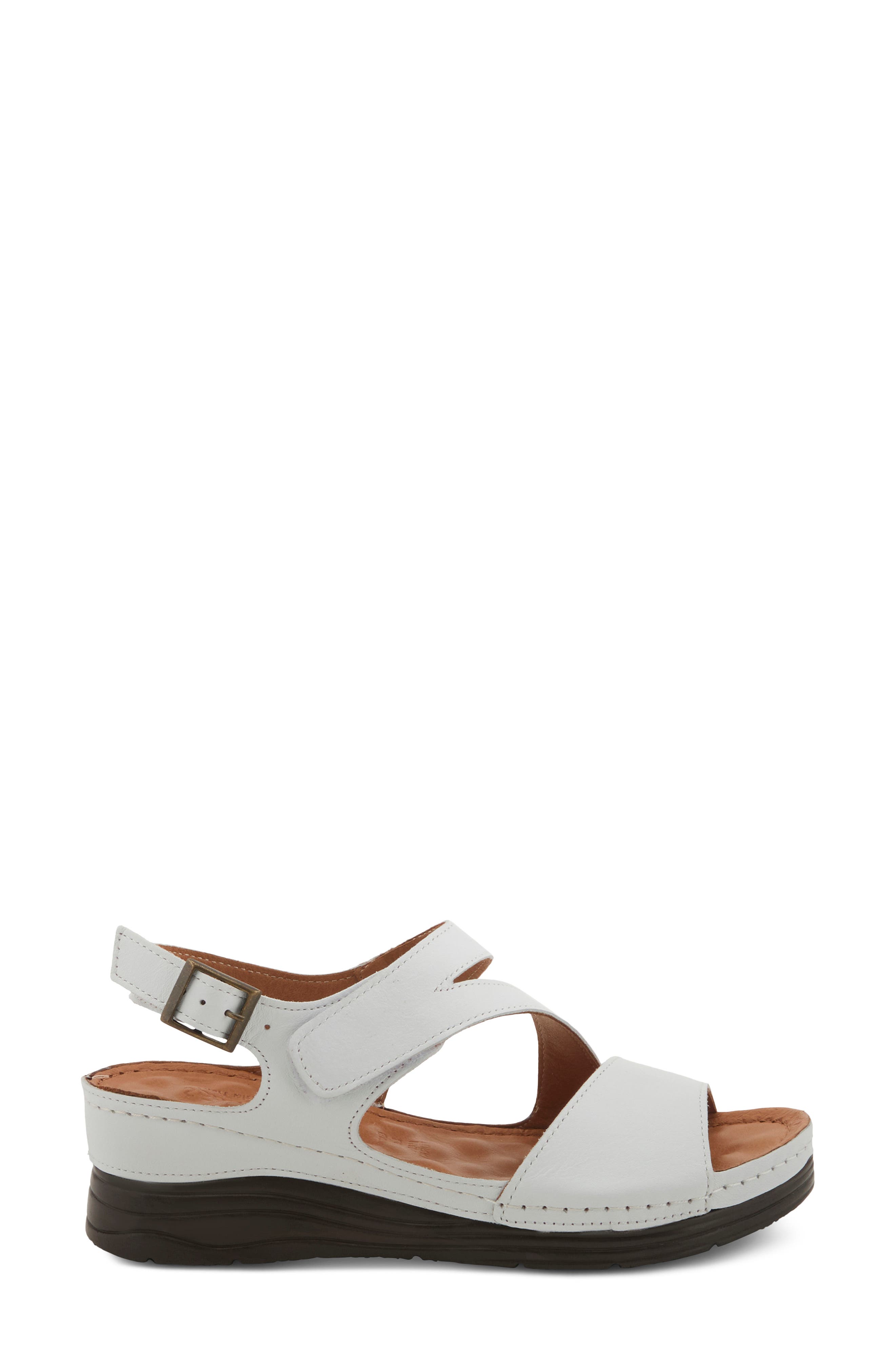 Griggs Platform Sandal, Alternate, color, WHITE
