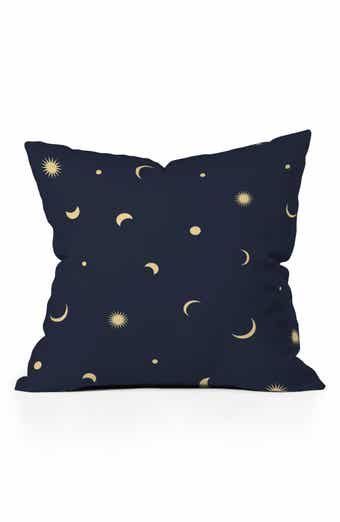 Celestial Moon & Stars Throw Pillow