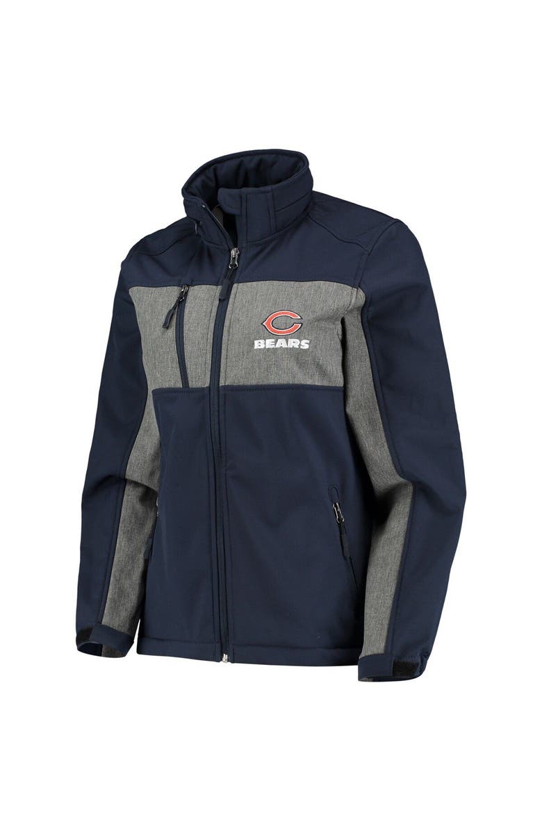 DUNBROOKE Women's Dunbrooke Navy Chicago Bears Zephyr Softshell Full-Zip Jacket, Alternate, color, 