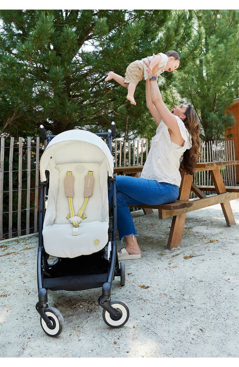 CYBEX Libelle 2 Ultracompact Lightweight Travel Stroller, Alternate, color, Seashell Beige