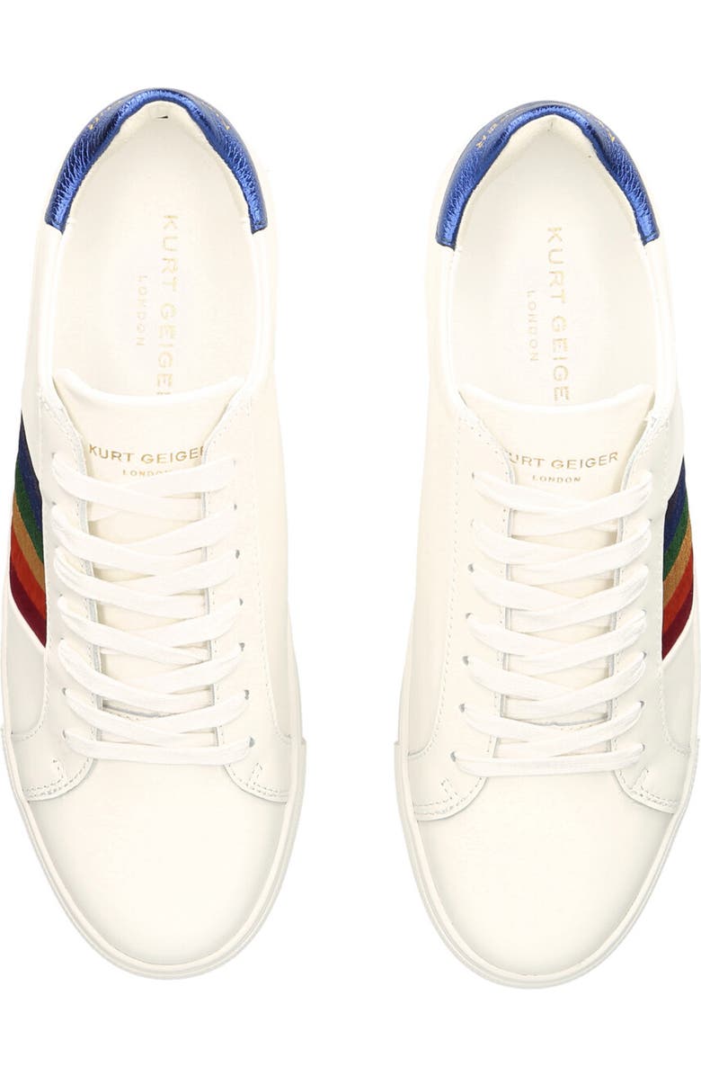 Kurt Geiger London Lennon Embroidered Sneaker, Alternate, color, White Multi
