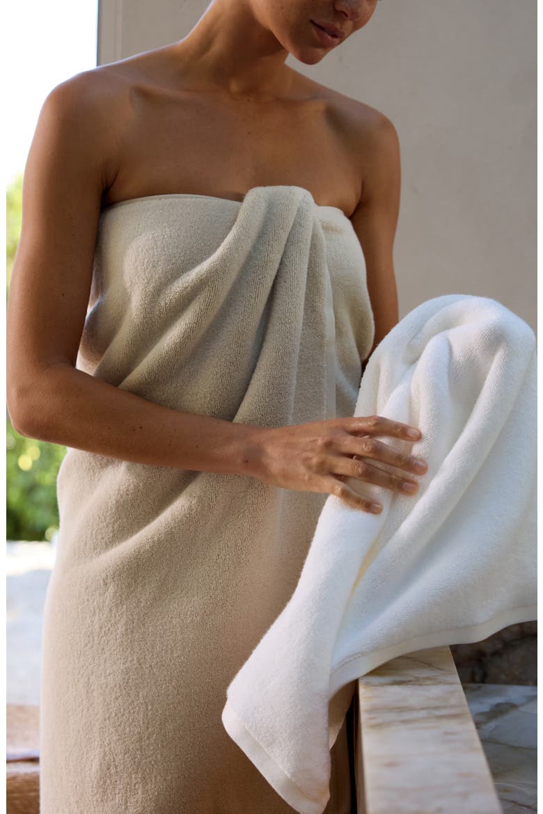 Organic Plush Towels, Alternate, color, BONE