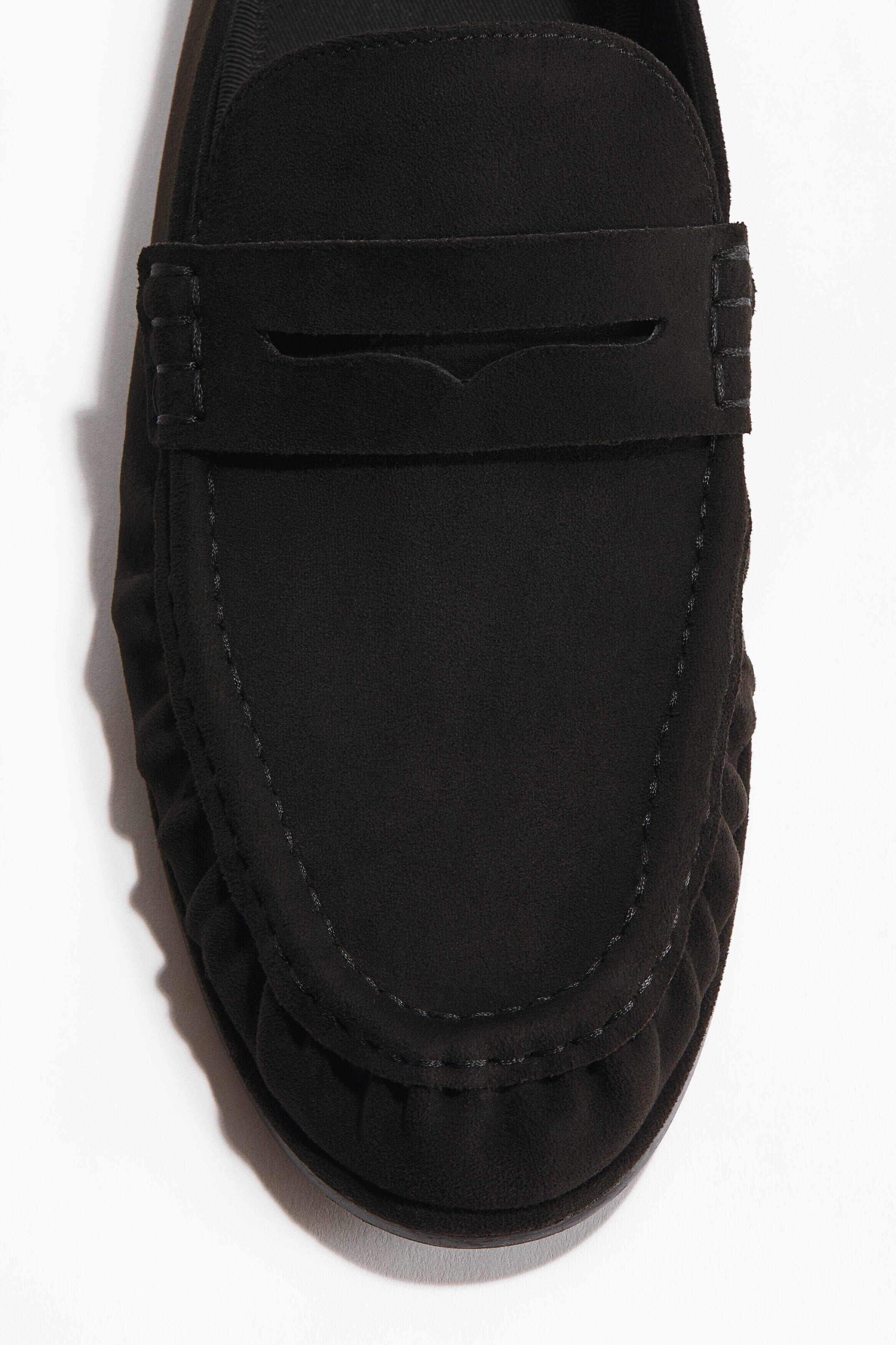 H&M Penny Loafers, Alternate, color, Black