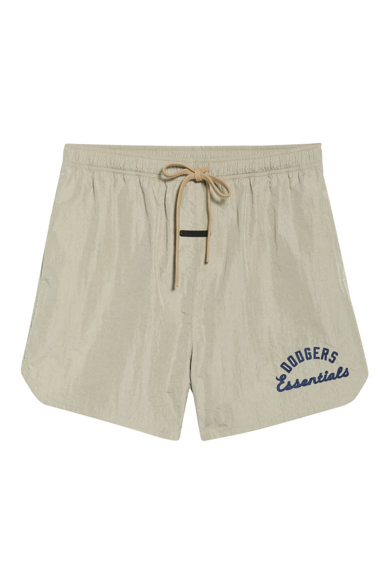 x MLB Dodgers Drawstring Gym Shorts, Alternate, color, SEAL