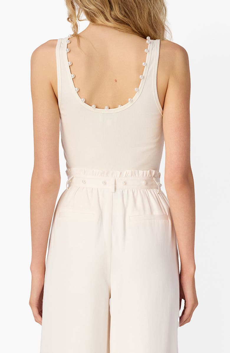 CAMI NYC Perrie Faux Pearl Rib Tank, Alternate, color, Ceramic