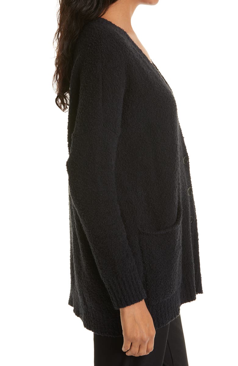 Eileen Fisher V-Neck Organic Cotton Blend Cardigan, Alternate, color, 
