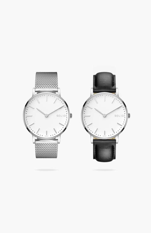 Solios Watches The Solar Classic Bundle | White Dial