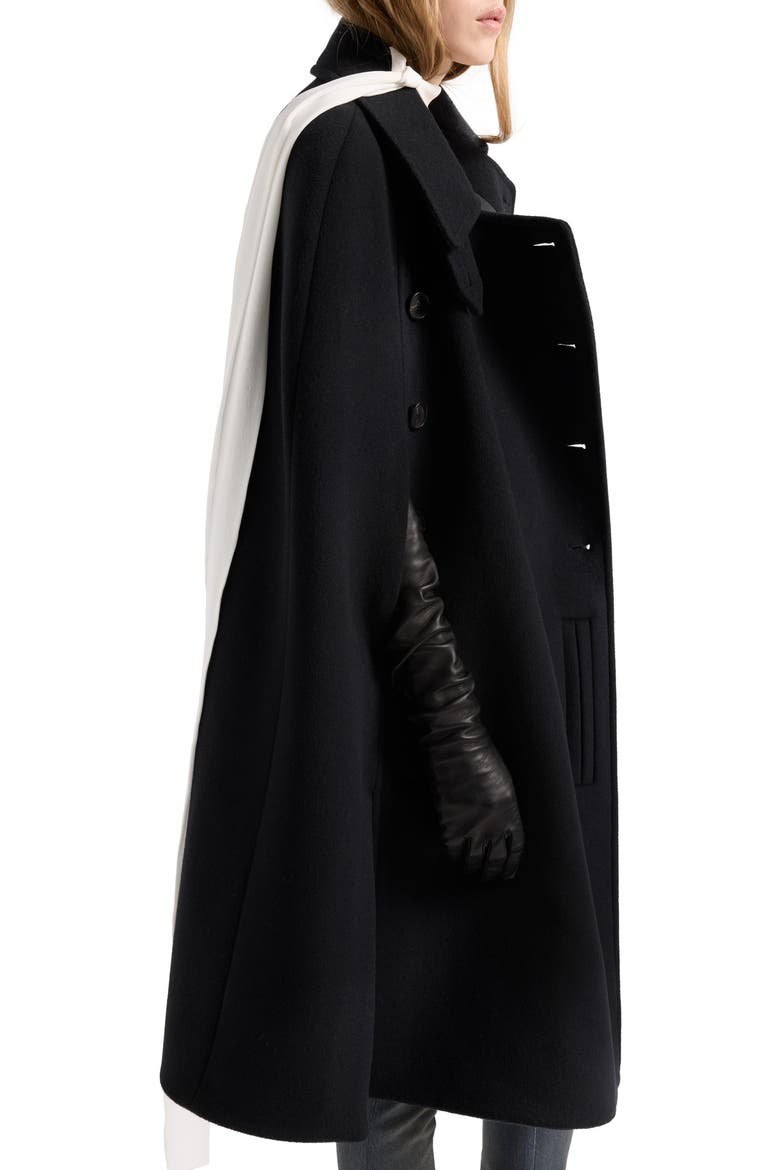 Double Breasted Wool Blend Cape, Alternate, color, WOOL BLEND SABL