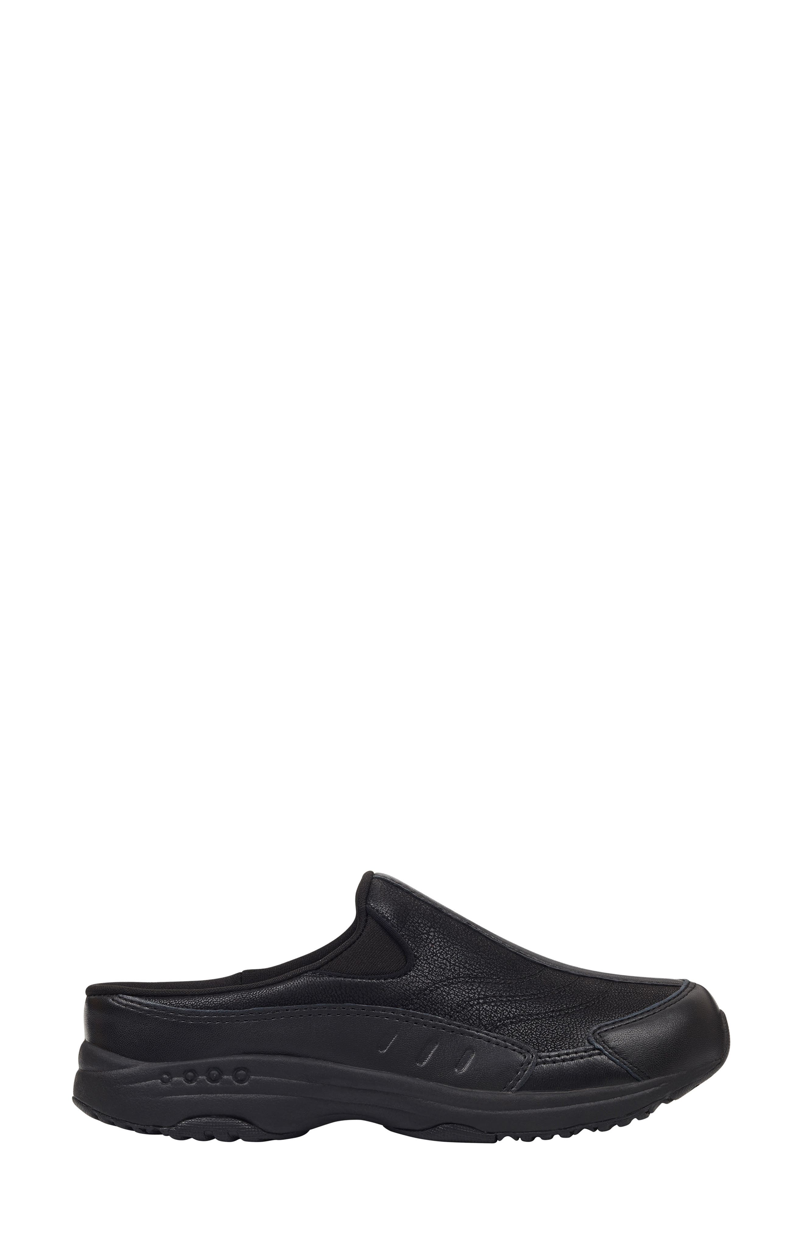 Easy Spirit Traveltime Clog Sneaker, Alternate, color, Black Leather