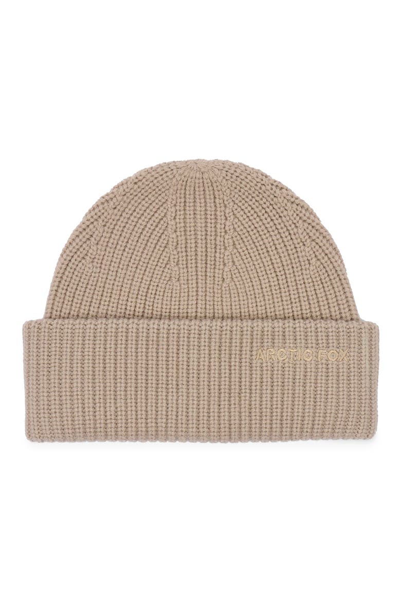 The Embroidered Merino Wool Beanie, Main, color, SOFT TAUPE