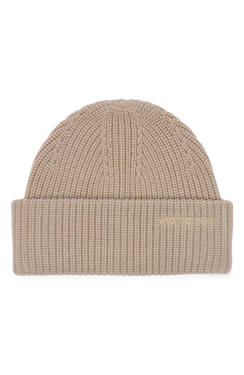 Arctic Fox & Co. Arctic Fox & Co The Embroidered Merino Wool Beanie In Brown