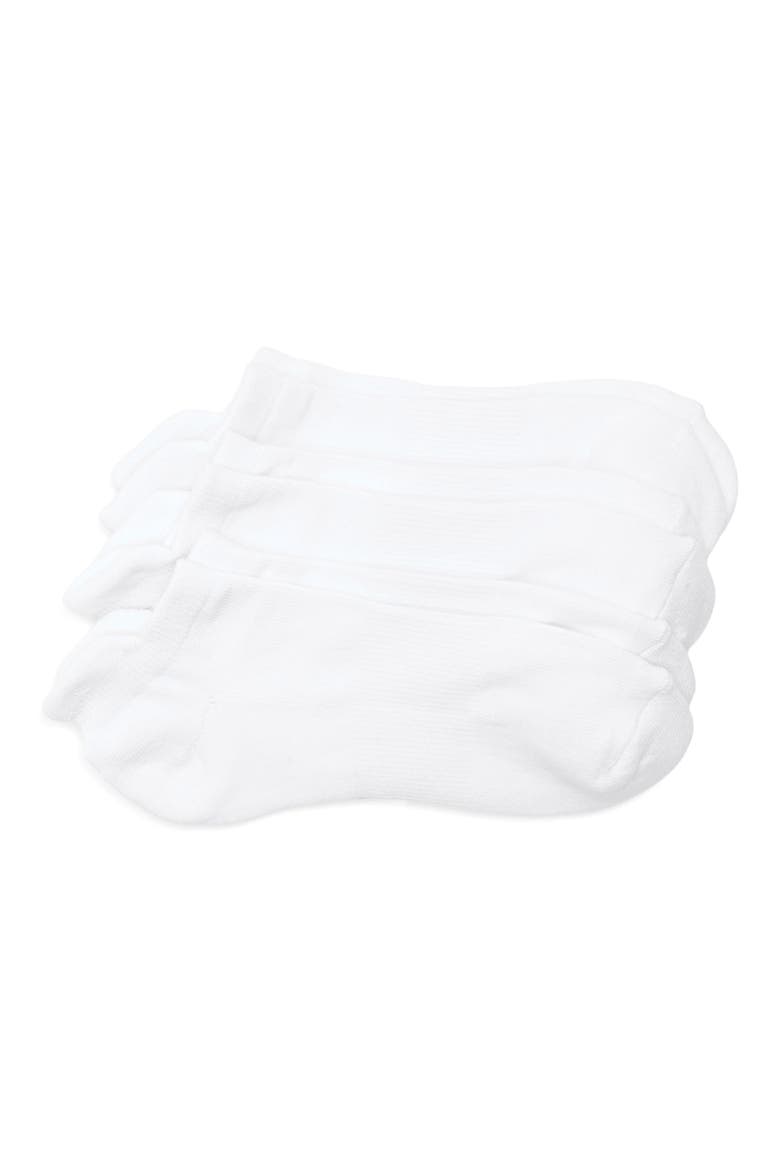 3-Pack Everyday Tab Quarter Socks, Main, color, WHITE