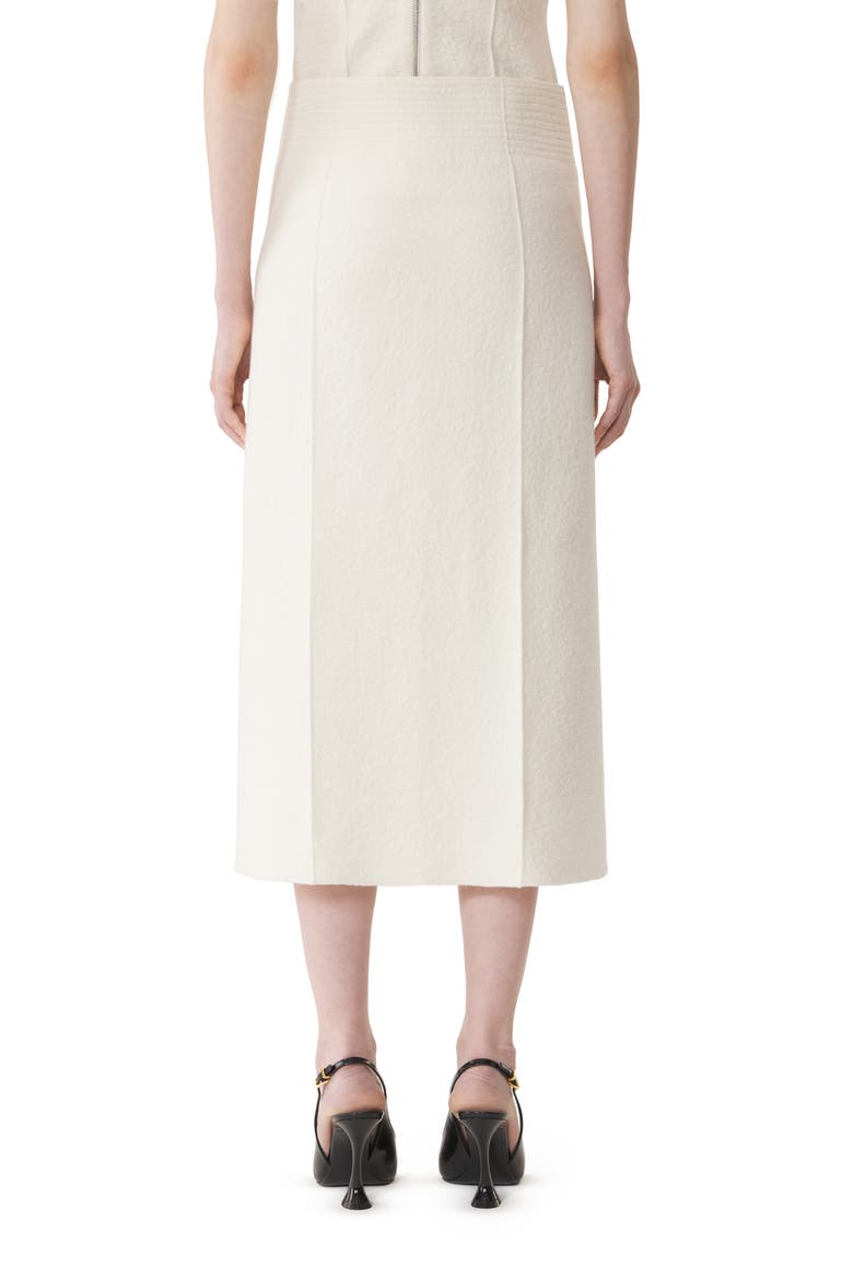 Fringed Skirt In Cotton Knit, Alternate, color, Moon