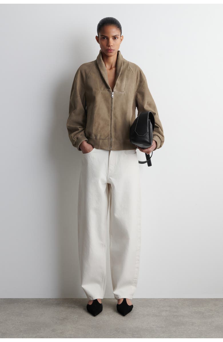 COS Bay Barrel-Leg Jeans, Main, color, Cream