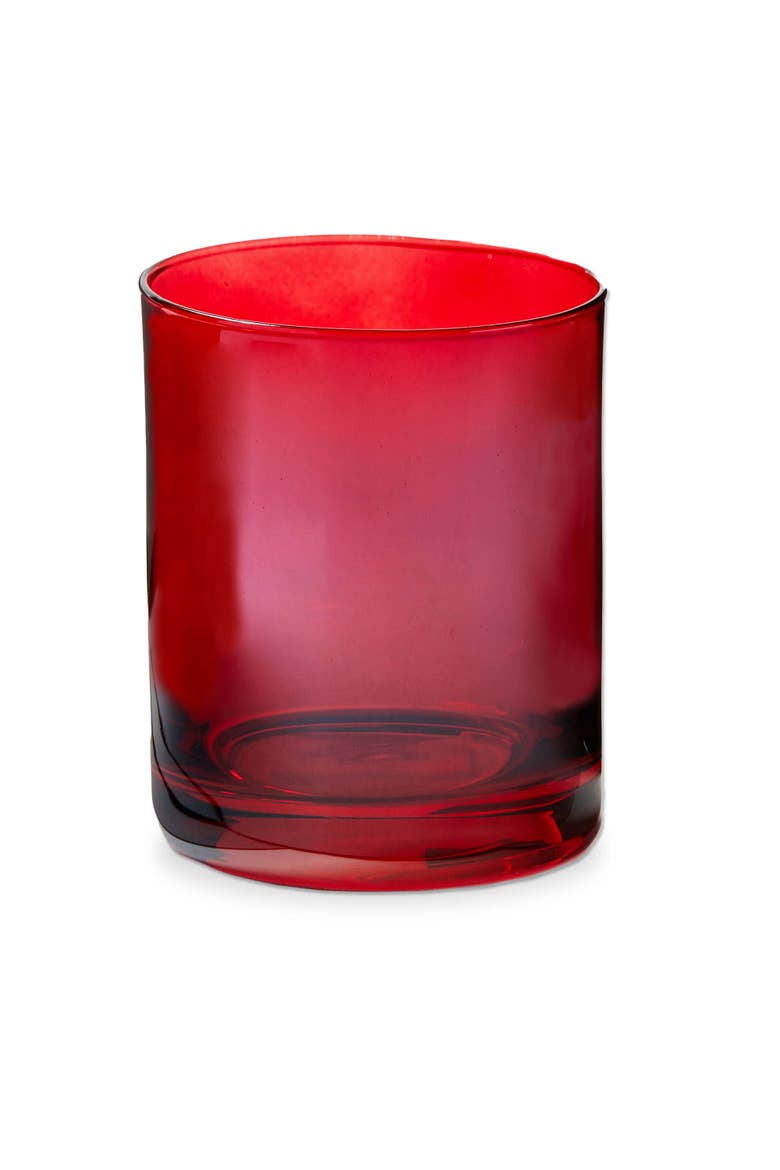 Celebration Dof Glass Red Double Old-Fashioned Drinkware, Main, color, Red