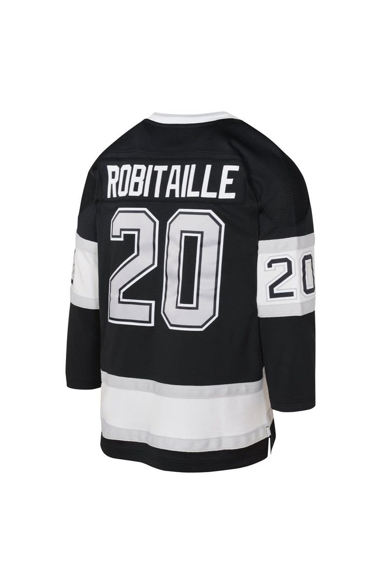 Mitchell & Ness Youth Mitchell & Ness Luc Robitaille Black Los Angeles Kings 1992 Blue Line Player Jersey, Alternate, color, 