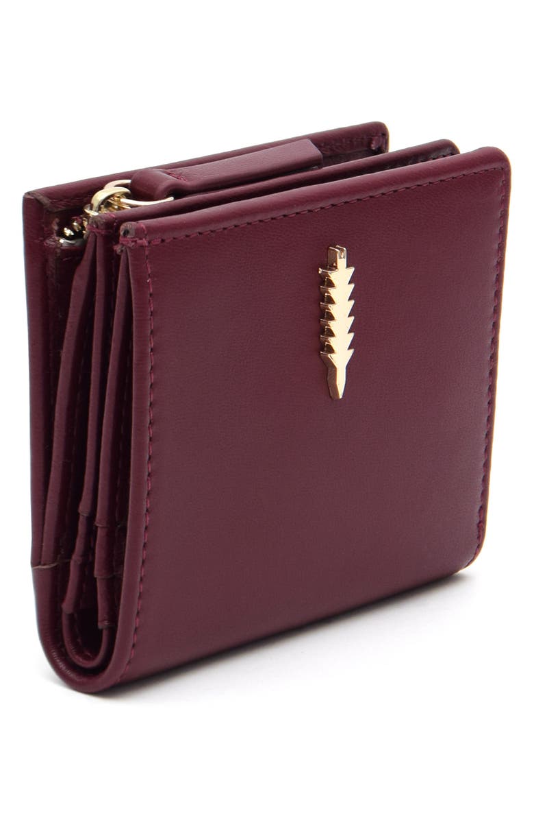 Thacker Lexi Bifold Leather Wallet, Alternate, color, Bordeaux