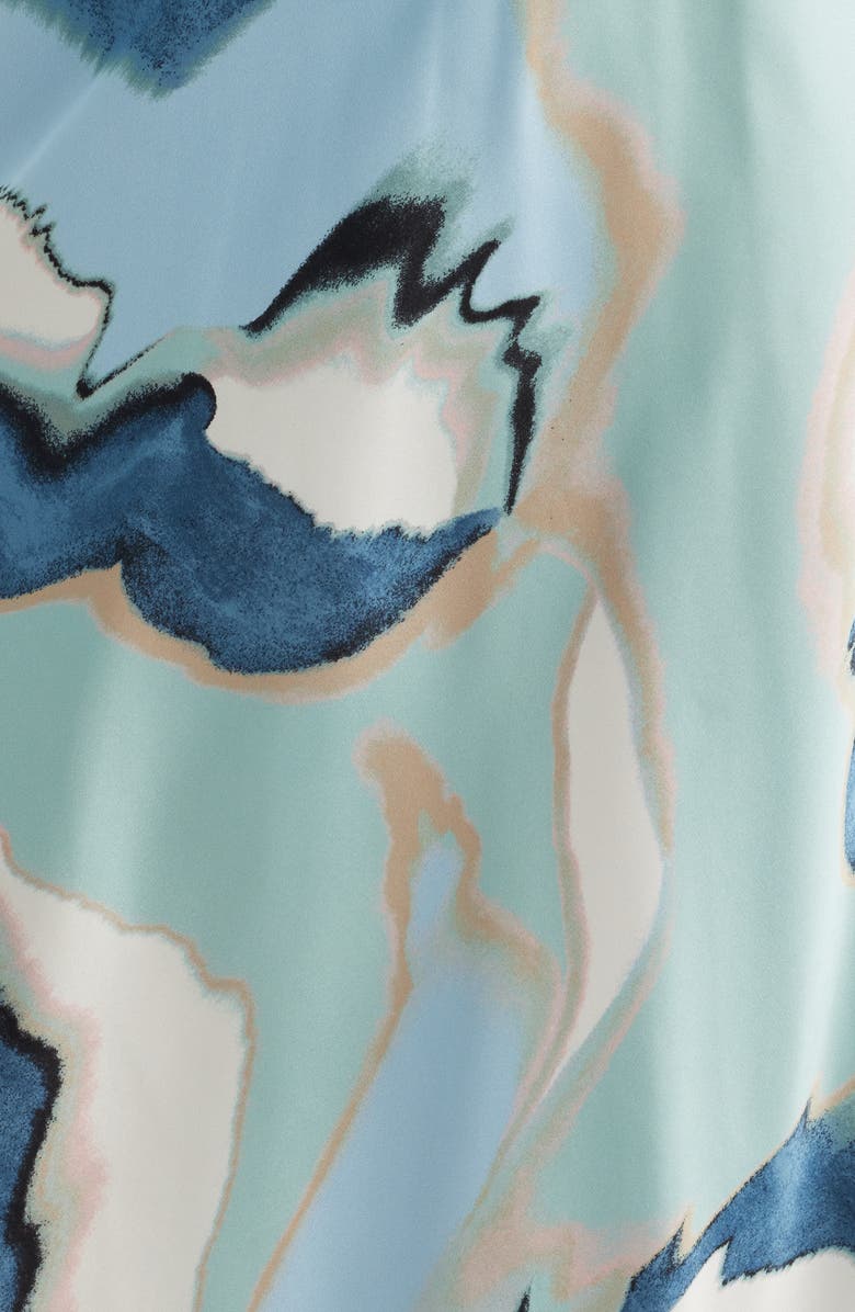 Anne Klein Abstract Print Bias Cut Maxi Skirt, Alternate, color, Opal Blue Multi