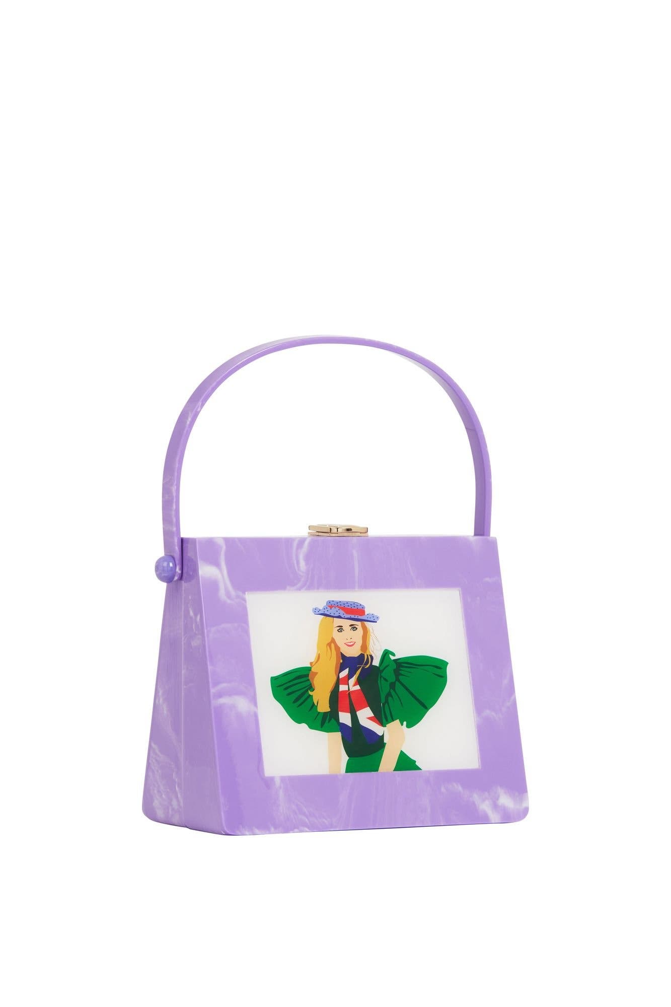 Christabel Acrylic Top Handle Bag, Main, color, Lilac