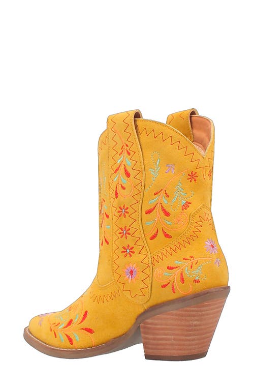Dingo Sugar Bug Embroidered Western Boot In Yellow