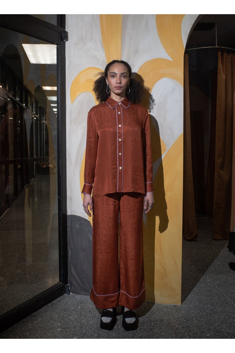 Emissus Wide Leg Pant, Alternate, color, Rust