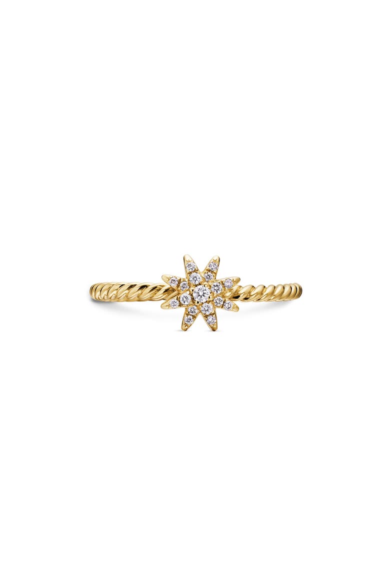 Petite Starburst Diamond Ring, Main, color, DIAMOND/ YELLOW GOLD