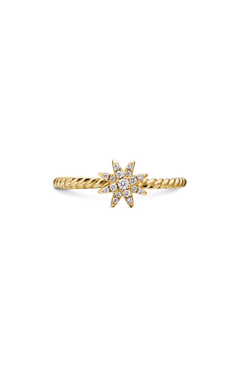 David Yurman Petite Starburst Diamond Ring, Main, color, Diamond/ Yellow Gold