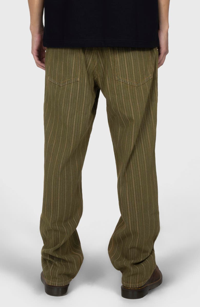 PLEASURES Railroad Stripe Work Pants, Alternate, color, Brown