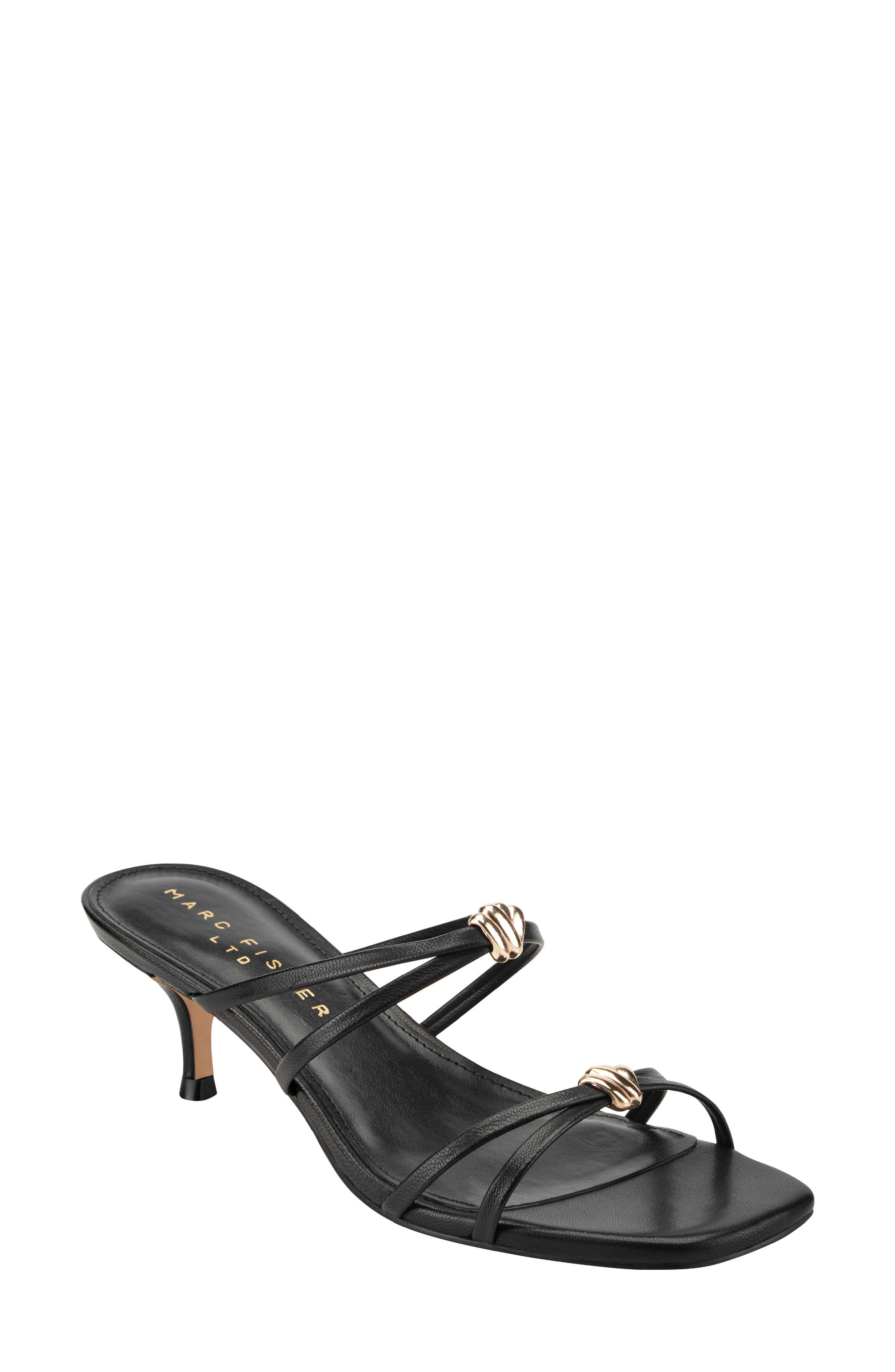 Marc Fisher LTD Baizel Strappy Slide Sandal, Main, color, Black