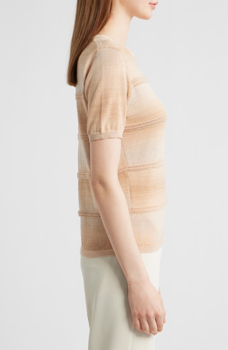 KOBI HALPERIN Hayden Pointelle Stripe Ombré Sweater, Alternate, color, Natural Multi