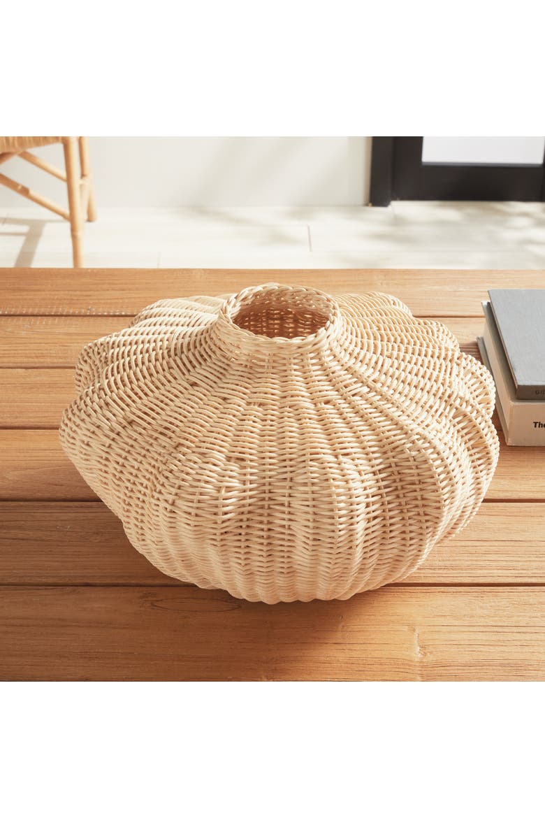 Evren Vase Short, Alternate, color, Beige