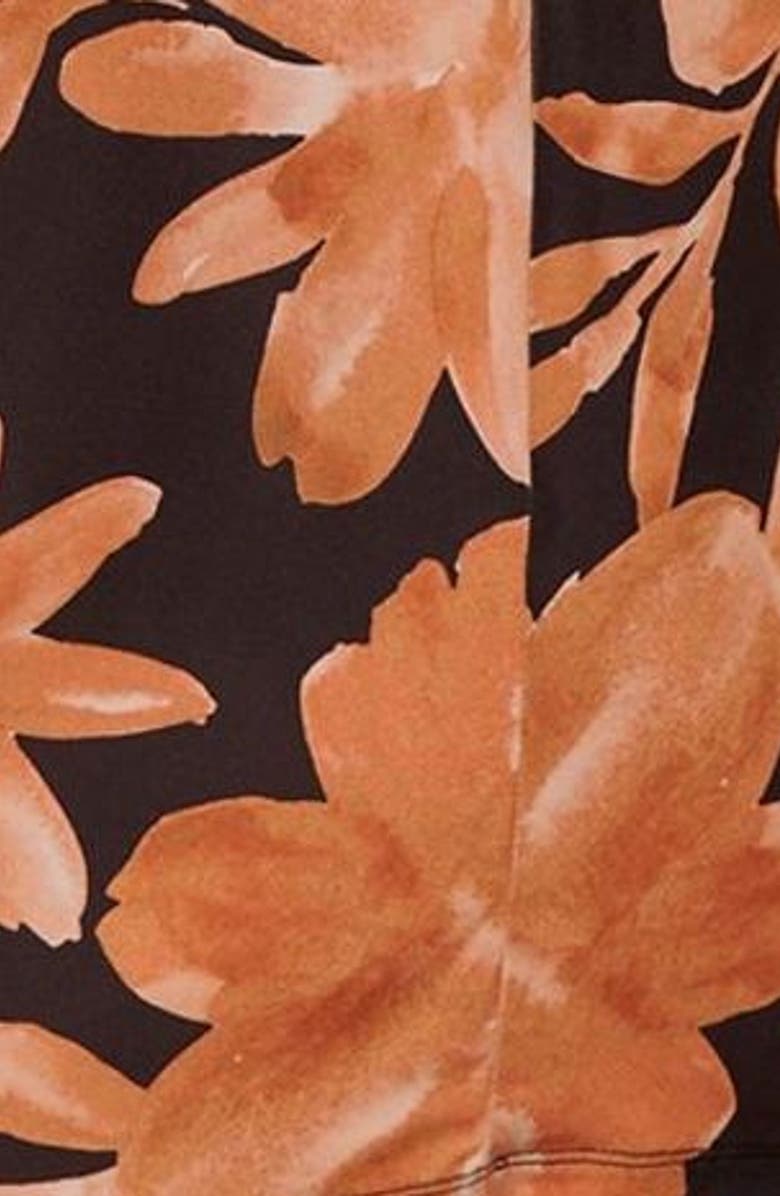 Friends Like These Floral Flutter Sleeve Midi Dress, Alternate, color, Black