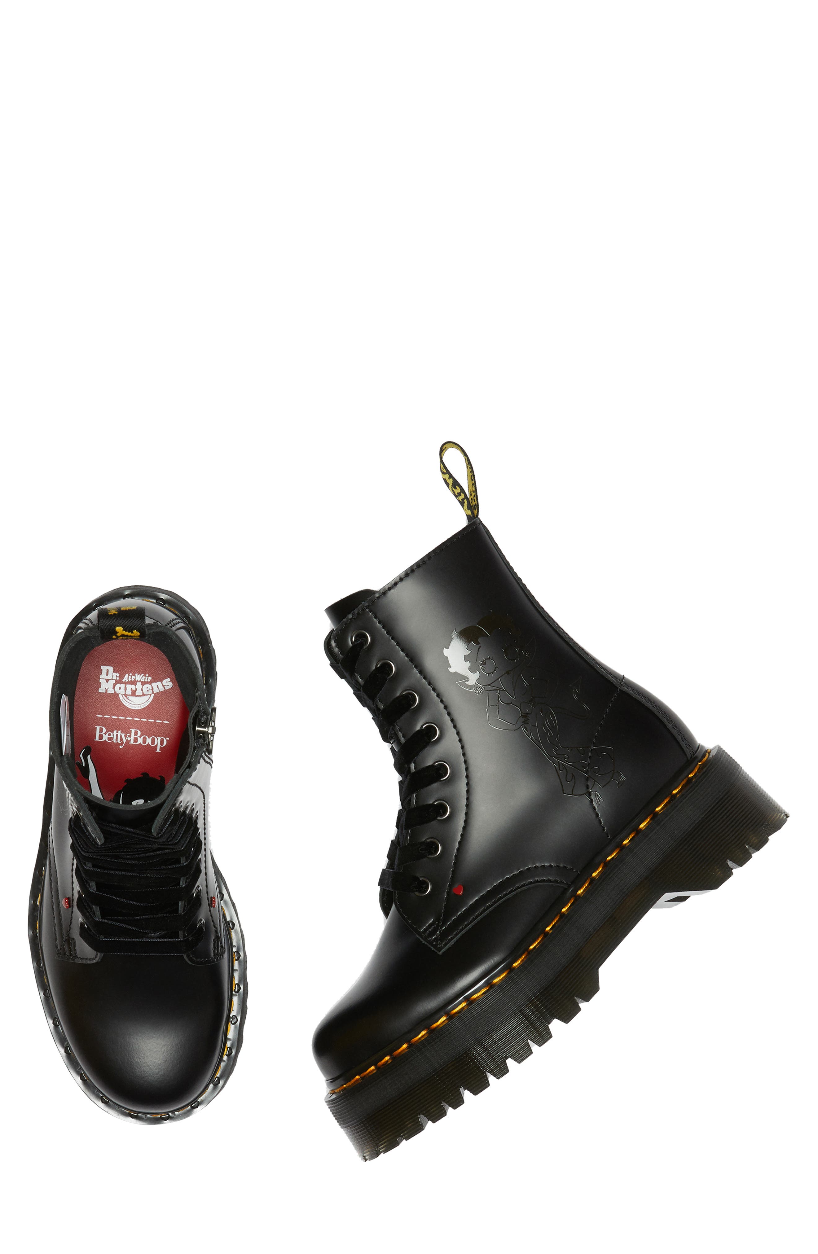 Dr. Martens Jadon Betty Boop Water Repellent Platform Boot, Alternate, color, 
