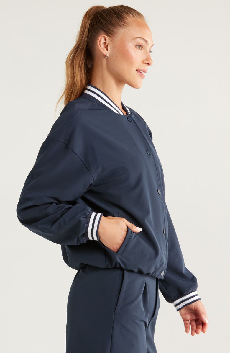 Recess Pickleball x Zella Volley Varsity Jacket, Alternate, color, Navy Sapphire